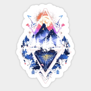 Wanderlust Alp Mountain Lake Sticker